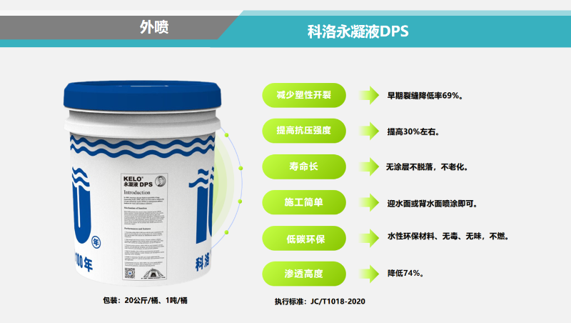 科洛水性无机渗透结晶材料使用注意事项全解析